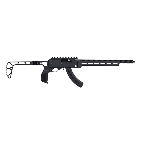 Black Collar Arms, Texas Typewriter Rifle, 16.0" Barrel, Folding Stock, 6 Slot M-Lok Handguard, Black, 22LR