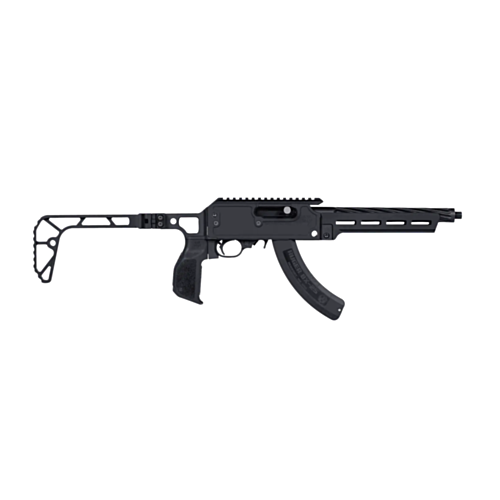 Black Collar Arms, Texas Typewriter SBR, 10.0" Barrel, Folding Stock, 4 Slot M-Lok Handguard, Black, 22LR